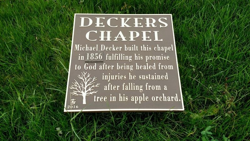 Decker's Chapel Marker image. Click for full size.