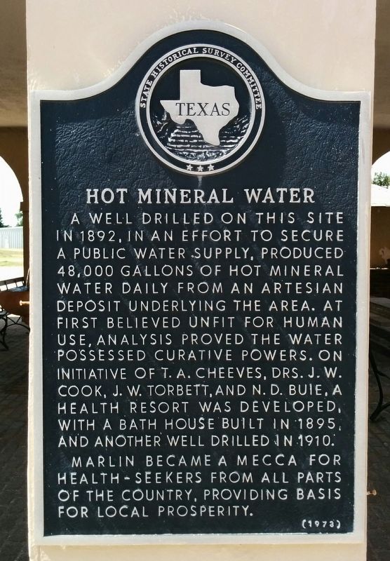 Hot Mineral Water Marker. Click for full size. Hot Mineral Water Marker image. Click for full size.