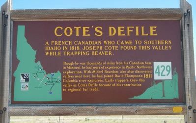 Cote's Defile Marker. Click for full size. Cote's Defile Marker image. Click for full size.