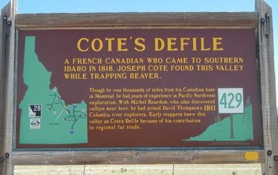 Cote's Defile Marker image. Click for full size.