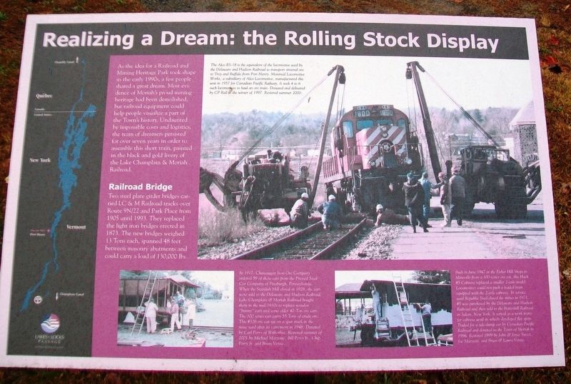 Realizing a Dream: the Rolling Stock Display Marker image. Click for full size.