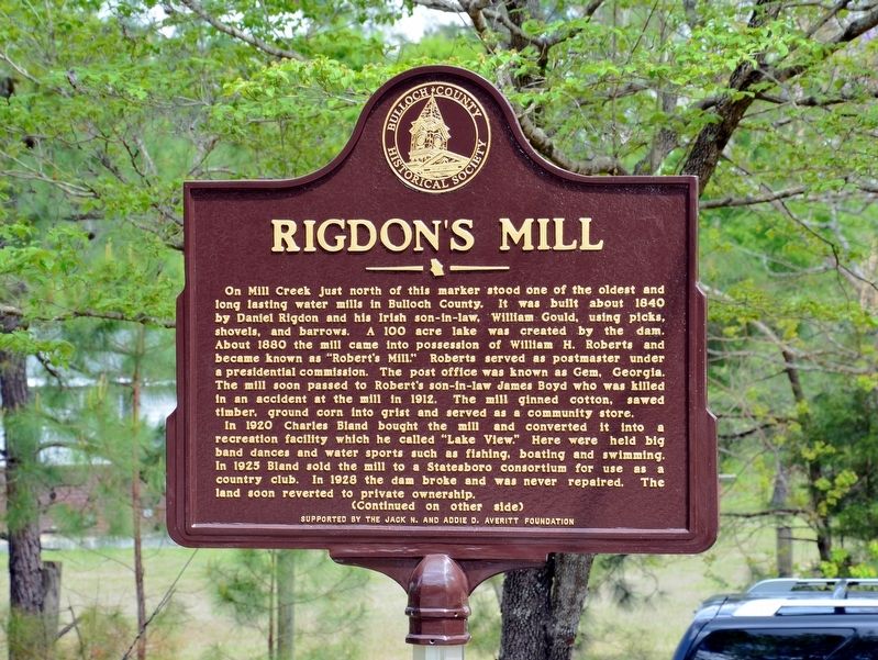 Rigdon’s Mill (Side 1) image. Click for full size.