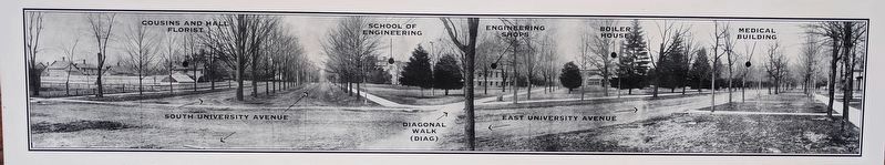 The Corners of South University and East University Avenues Marker  middle image image. Click for full size.