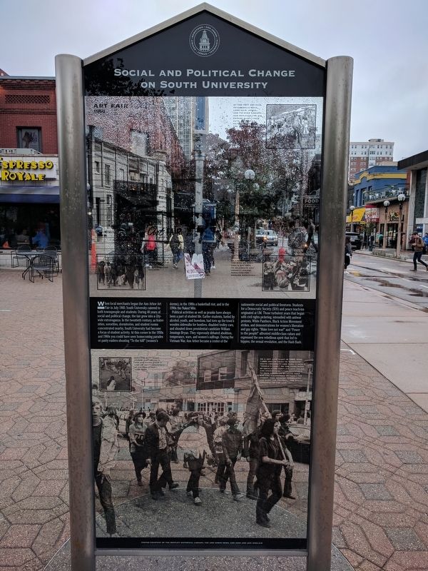Social and Political Change on South University Marker image. Click for full size.
