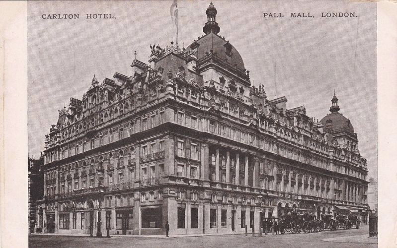 <i>Carlton Hotel, Pall Mall, London.</i> image. Click for full size.