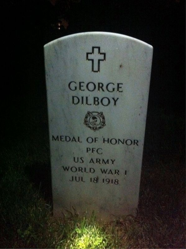 George Dilboy gravestone at Arlington National Cemetery image. Click for full size.