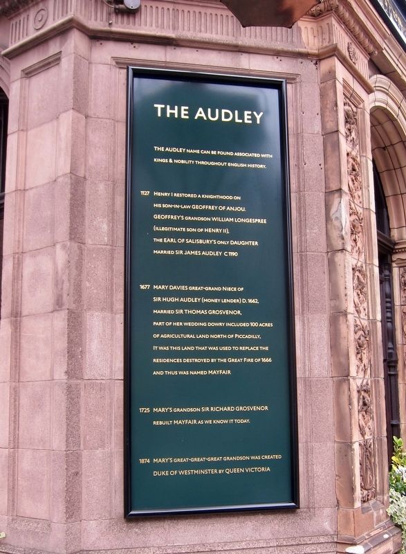The Audley Marker. Click for full size. The Audley Marker image. Click for full size.
