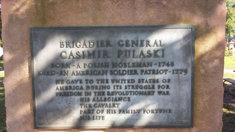 Casimir Pulaski Marker. Click for full size. Casimir Pulaski Marker image. Click for full size.