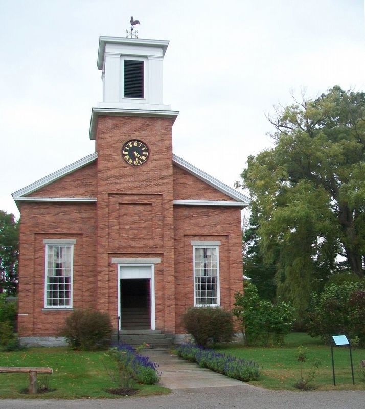 Meeting House and Marker. Click for full size. Meeting House and Marker image. Click for full size.