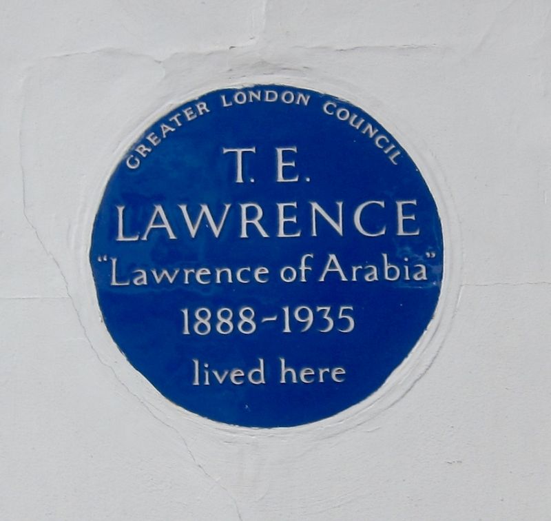 T.E. Lawrence Marker. Click for full size. T.E. Lawrence Marker image. Click for full size.