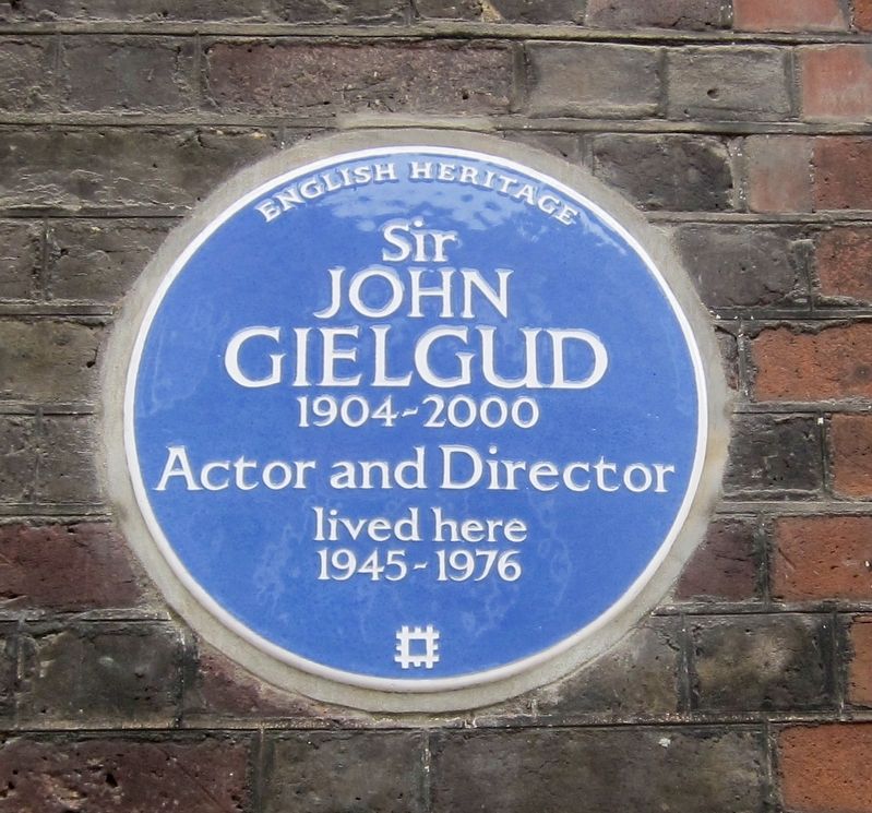 Sir John Gielgud Marker. Click for full size. Sir John Gielgud Marker image. Click for full size.