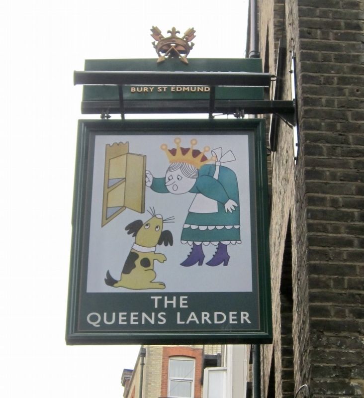 The Queens Larder Pub Sign image. Click for full size.