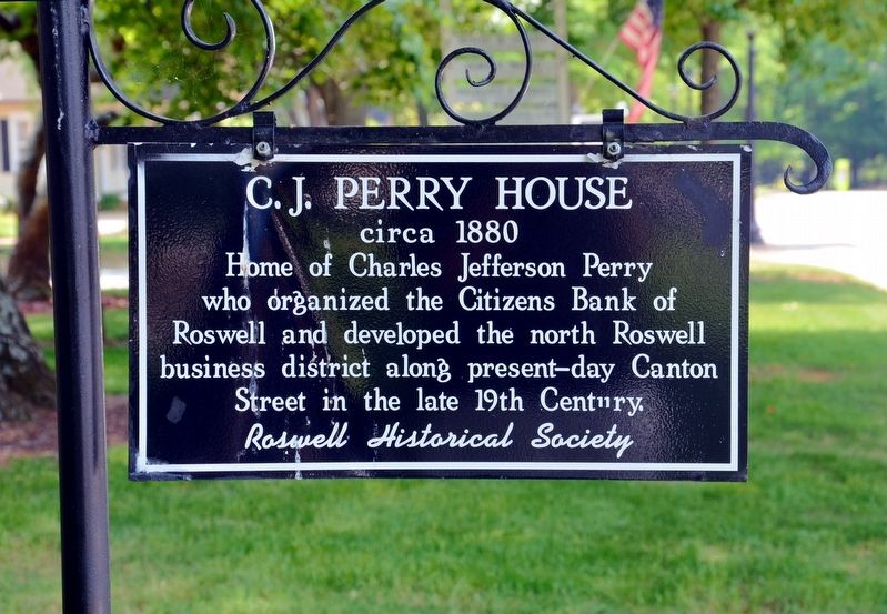 C.J. Perry House Marker image. Click for full size.