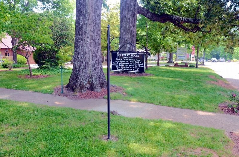 C.J. Perry House Marker. Click for full size. C.J. Perry House Marker image. Click for full size.