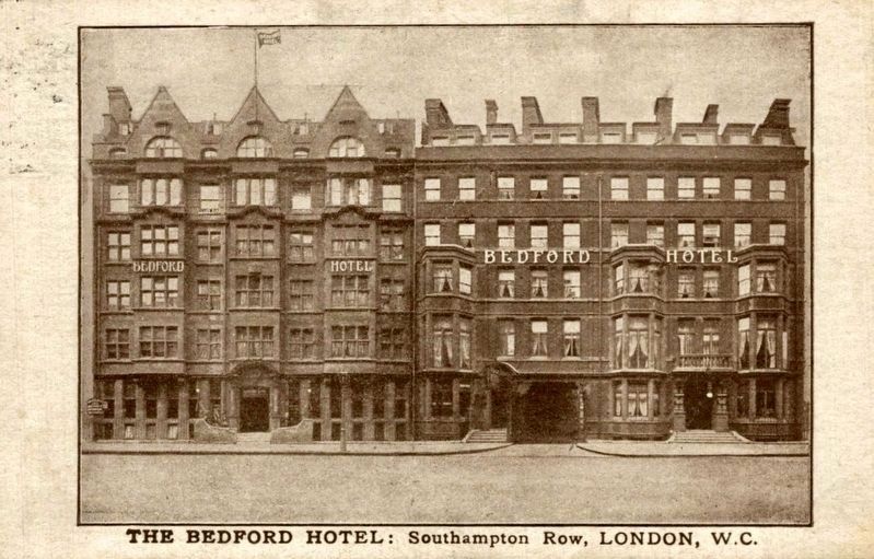 <i>The Bedford Hotel, Southampton Row, London, W.C.</i> image. Click for full size.