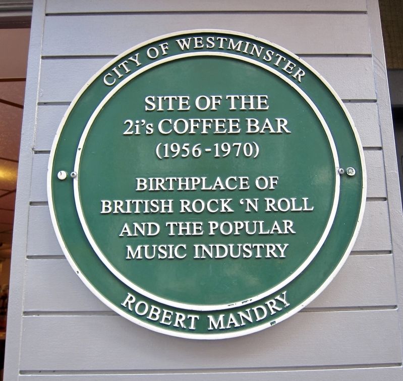The 2i's Coffee Bar Marker. Click for full size. The 2i's Coffee Bar Marker image. Click for full size.