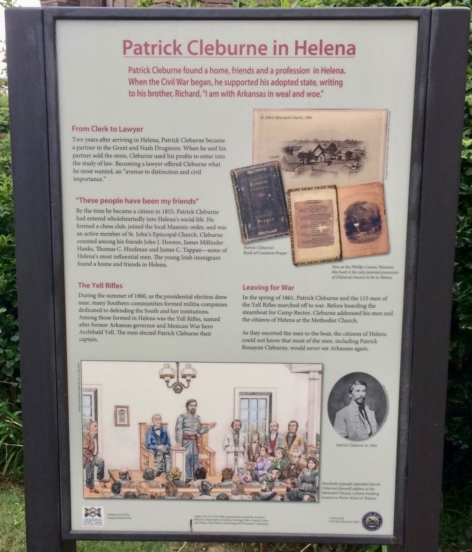 Patrick Cleburne in Helena Marker image. Click for full size.