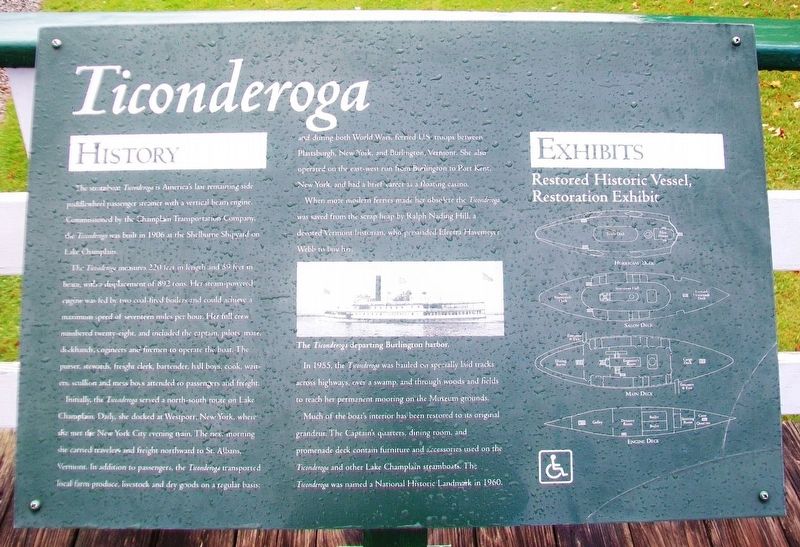 <i>Ticonderoga</i> Marker. Click for full size. <i>Ticonderoga</i> Marker image. Click for full size.