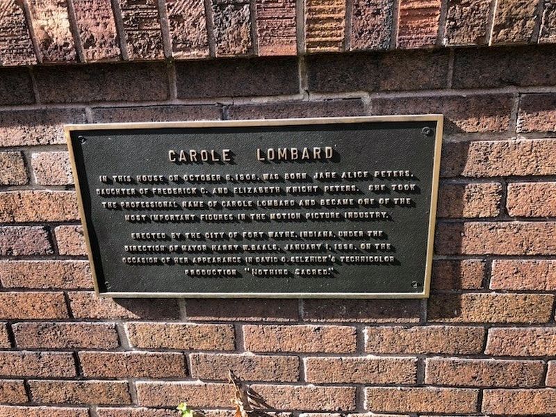 Carole Lombard Marker. Click for full size. Carole Lombard Marker image. Click for full size.
