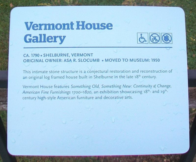 Vermont House Gallery Marker. Click for full size. Vermont House Gallery Marker image. Click for full size.