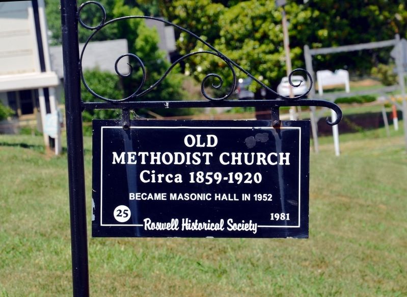 Old Methodist Church Marker image. Click for full size.