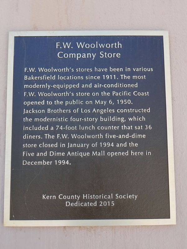 F.W. Woolworth Company Store Marker image. Click for full size.