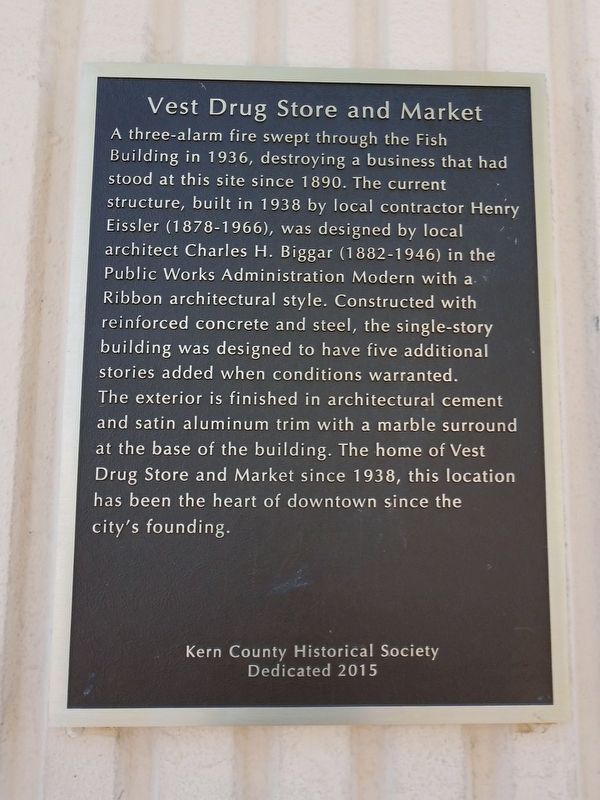 Vest Drug Store and Market Marker image. Click for full size.