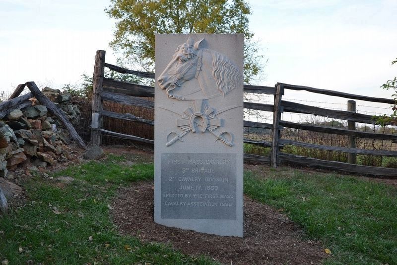 First Massachusetts Cavalry Monument. Click for full size. First Massachusetts Cavalry Monument image. Click for full size.