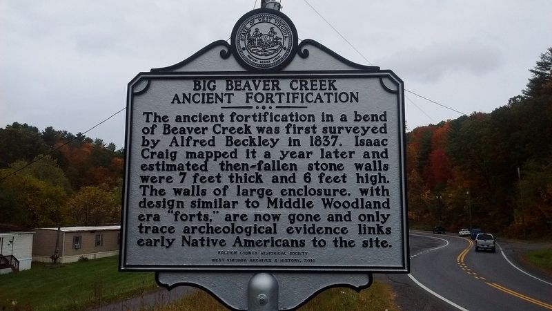 Big Beaver Creek Ancient Fortification Marker image. Click for full size.