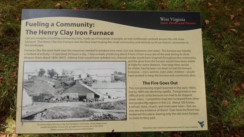 Fueling a Community: The Henry Clay Iron Furnace Marker image. Click for full size.