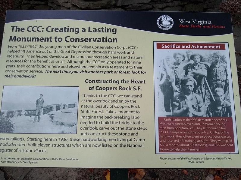 The CCC: Creating a Lasting Monument to Conservation Marker image. Click for full size.