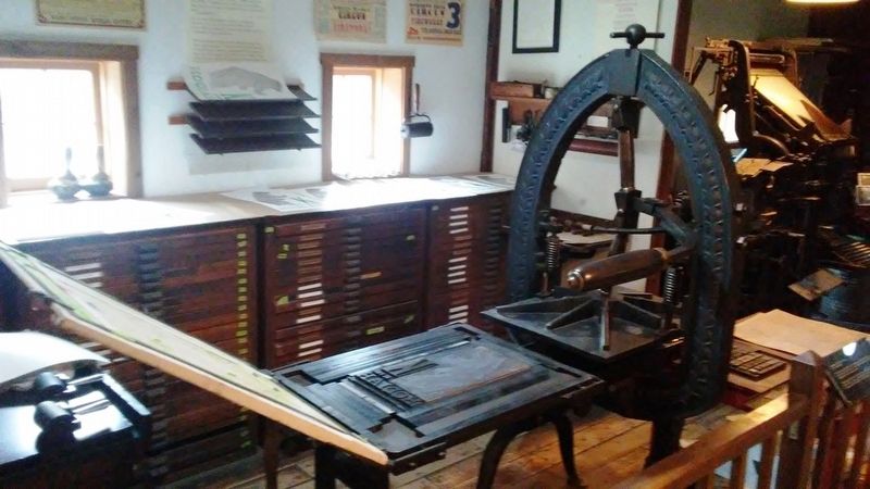 Print Shop - 1820s Hand Press image. Click for full size.