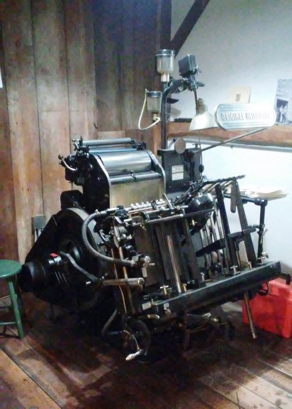Print Shop - 1950 Heidelberg Press image. Click for full size.