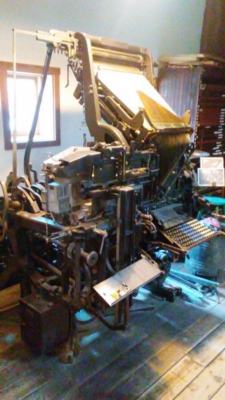 Print Shop - Merganthaler Linotype Press image. Click for full size.