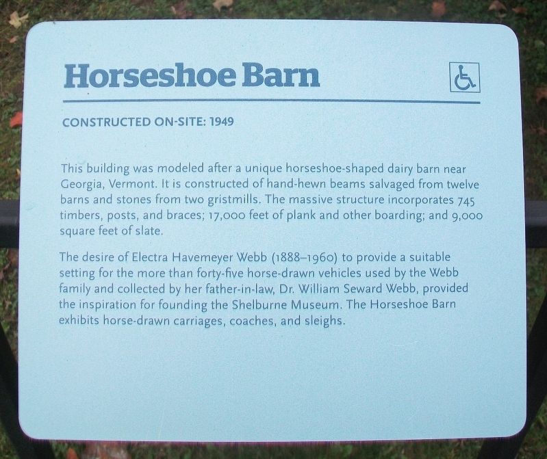 Horseshoe Barn Marker image. Click for full size.