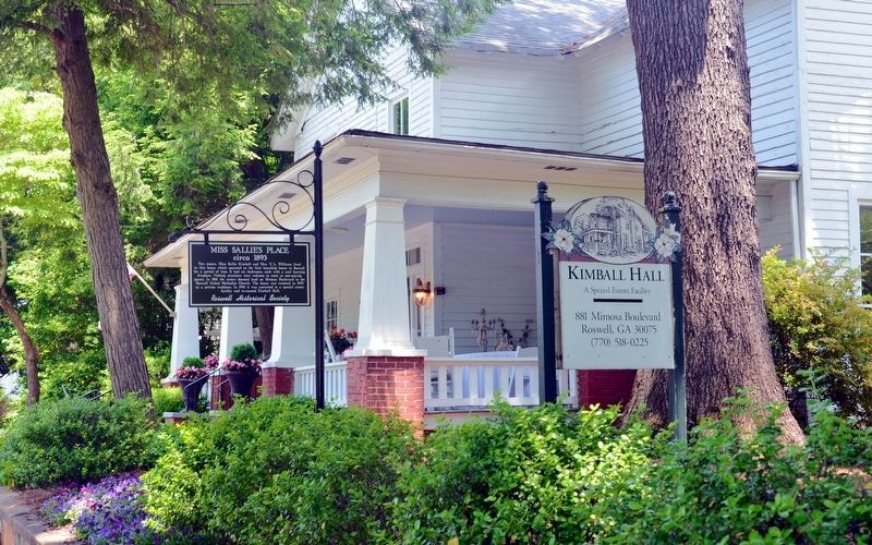 Miss Sallie’s Place Marker. Click for full size. Miss Sallie’s Place Marker image. Click for full size.