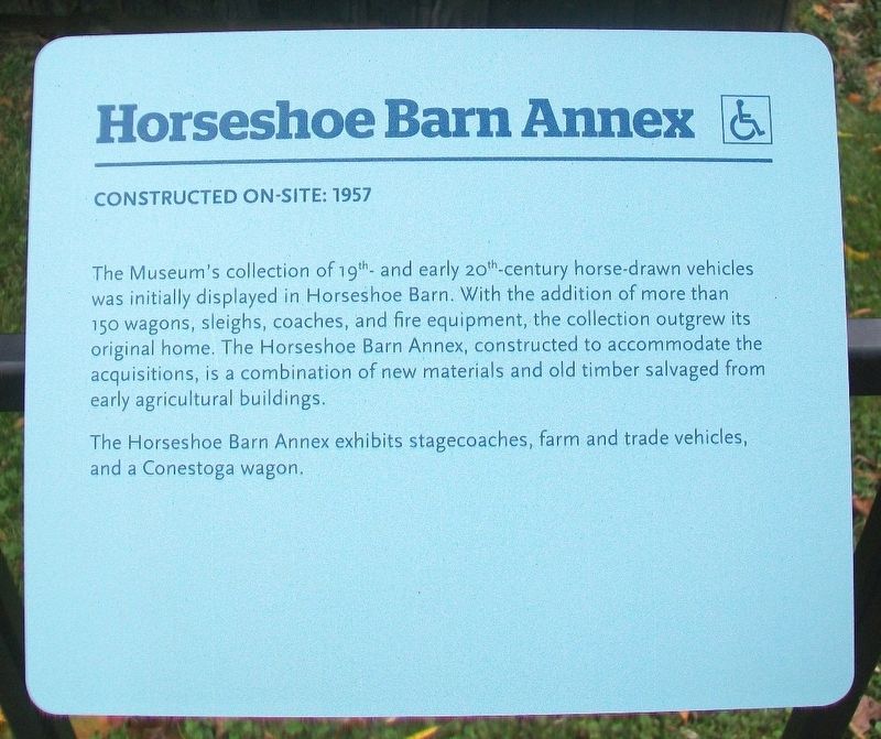 Horseshoe Barn Annex Marker. Click for full size. Horseshoe Barn Annex Marker image. Click for full size.