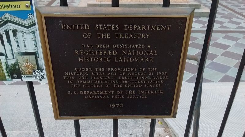 United States Department of the Treasury - National Historic Landmark image. Click for full size.
