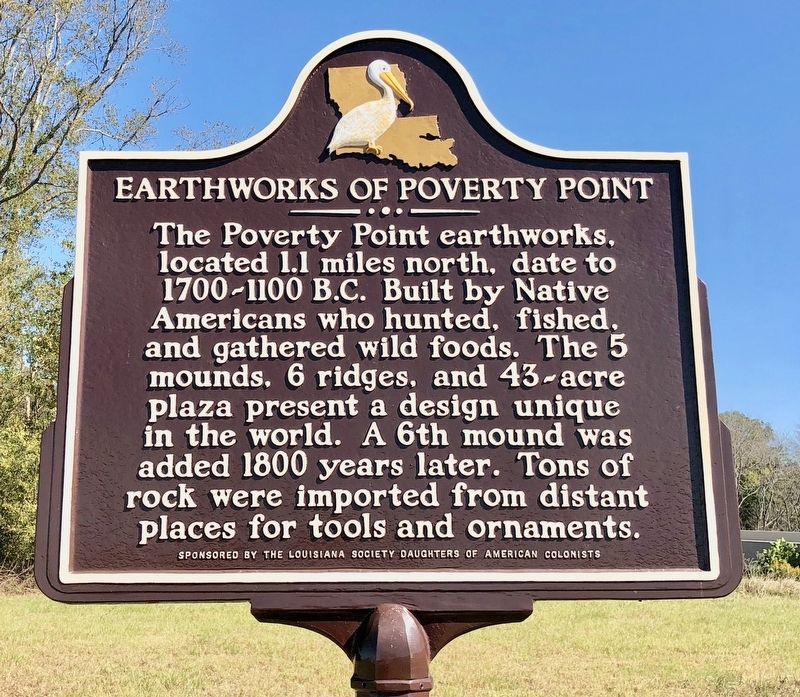 Earthworks of Poverty Point Marker image. Click for full size.