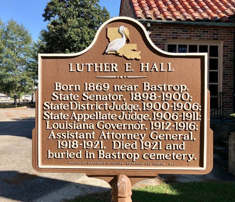 Luther E. Hall Marker image. Click for full size.