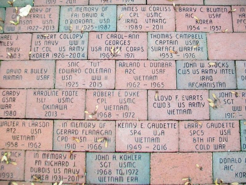 War Memorial Representative Veteran Pavers image. Click for full size.