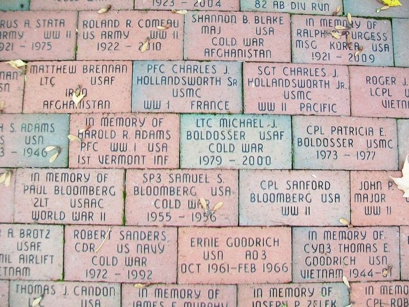 War Memorial Representative Veteran Pavers image. Click for full size.