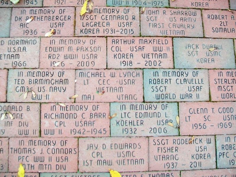 War Memorial Representative Veteran Pavers image. Click for full size.