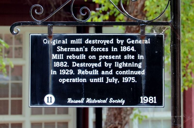 Original Mill Marker. Click for full size. Original Mill Marker image. Click for full size.