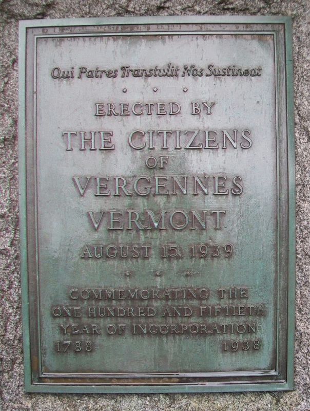 Vergennes 150th Anniversary Marker image. Click for full size.