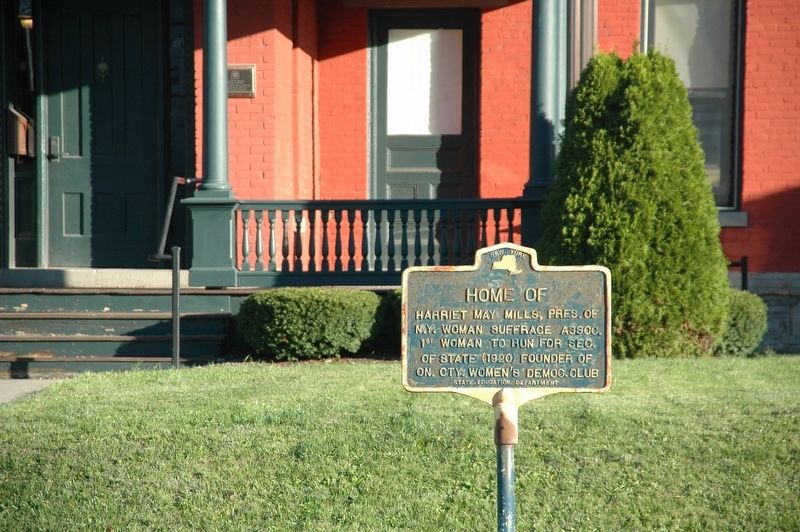 Harriet May Mills House Marker. Click for full size. Harriet May Mills House Marker image. Click for full size.