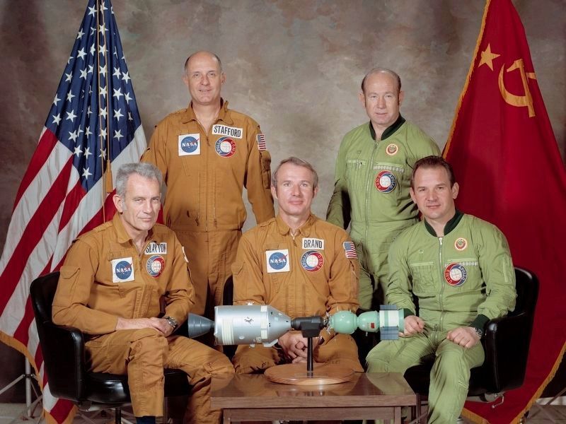 The Apollo-Soyuz Test Project Crews image. Click for full size.
