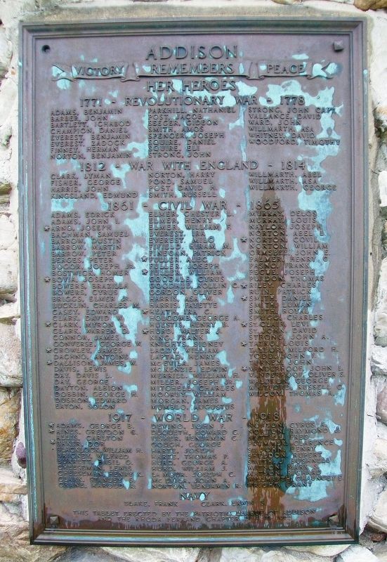 War Memorial Marker. Click for full size. War Memorial Marker image. Click for full size.