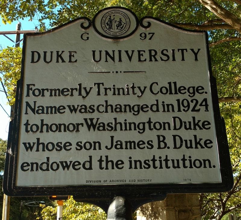 Duke University Marker image. Click for full size.