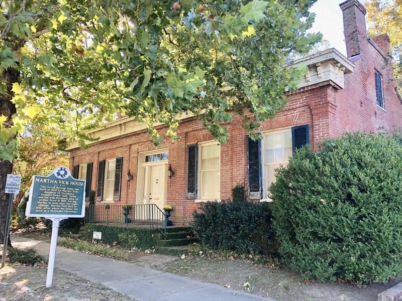 Martha Vick House and marker. image. Click for full size.